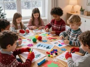 Mehr über den Artikel erfahren Winterlich Basteln mit Kindern