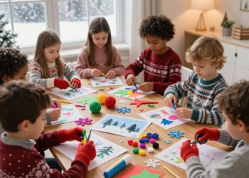 Winterlich Basteln mit Kindern