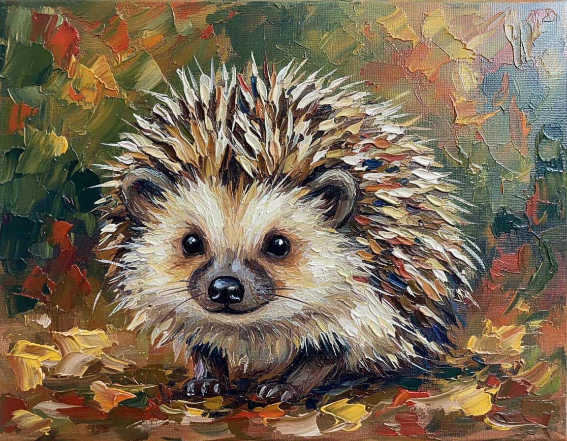 Igel mit Acryl gemalt Igel mit Acryl gemalt