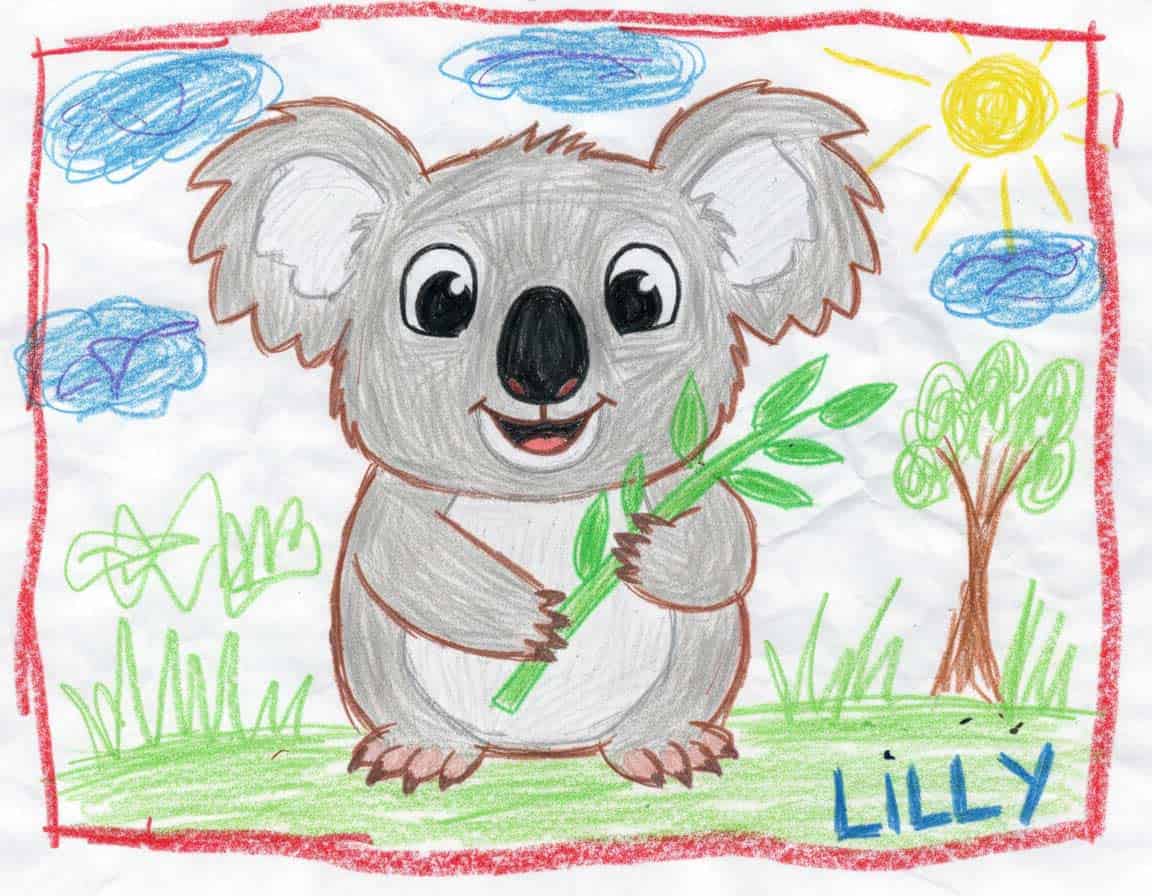 Kinderzeichnung vom Koala Kinderzeichnung vom Koala