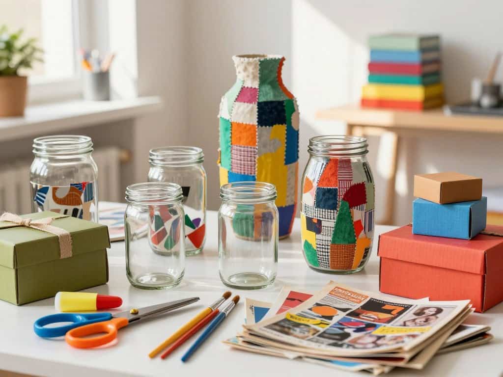 Bastelmaterialien Haushalt und Recyclingmaterialien zum Upcycling