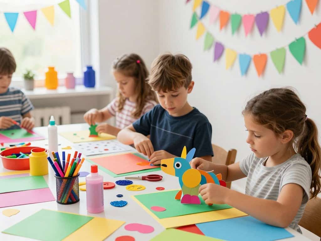 Basteln Kinder mit Alltagsmaterialien