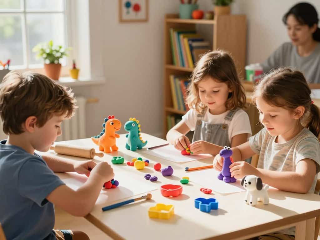 Basteln mit Kindern – Knete-Geschichten kneten