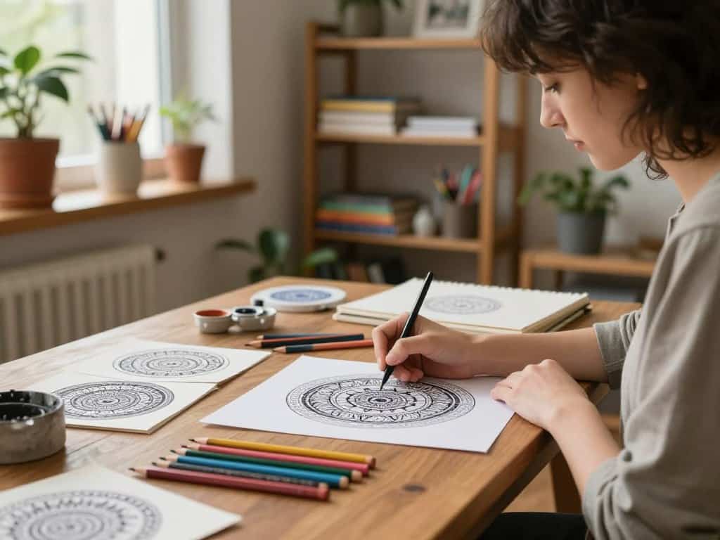 Entspannung durch Zeichnen mit Mandalas