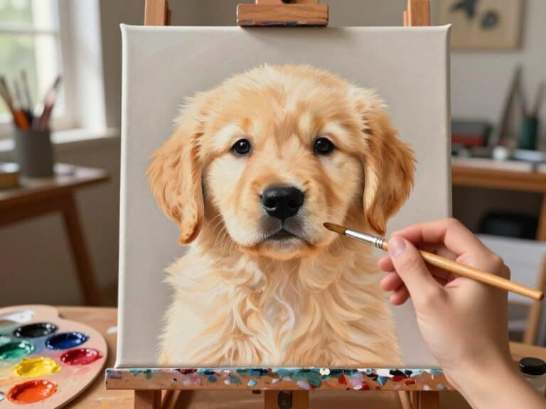 Mehr über den Artikel erfahren Hund Welpe malen