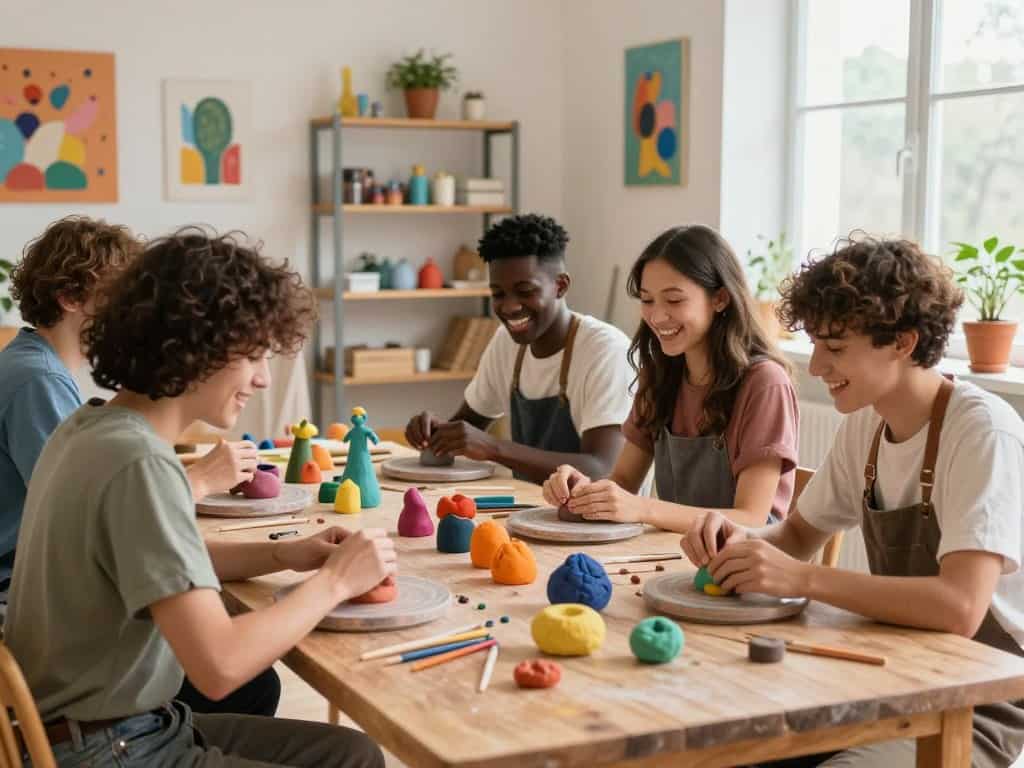 Kreative Sessions mit Kneten und gemeinsamen Kreationen