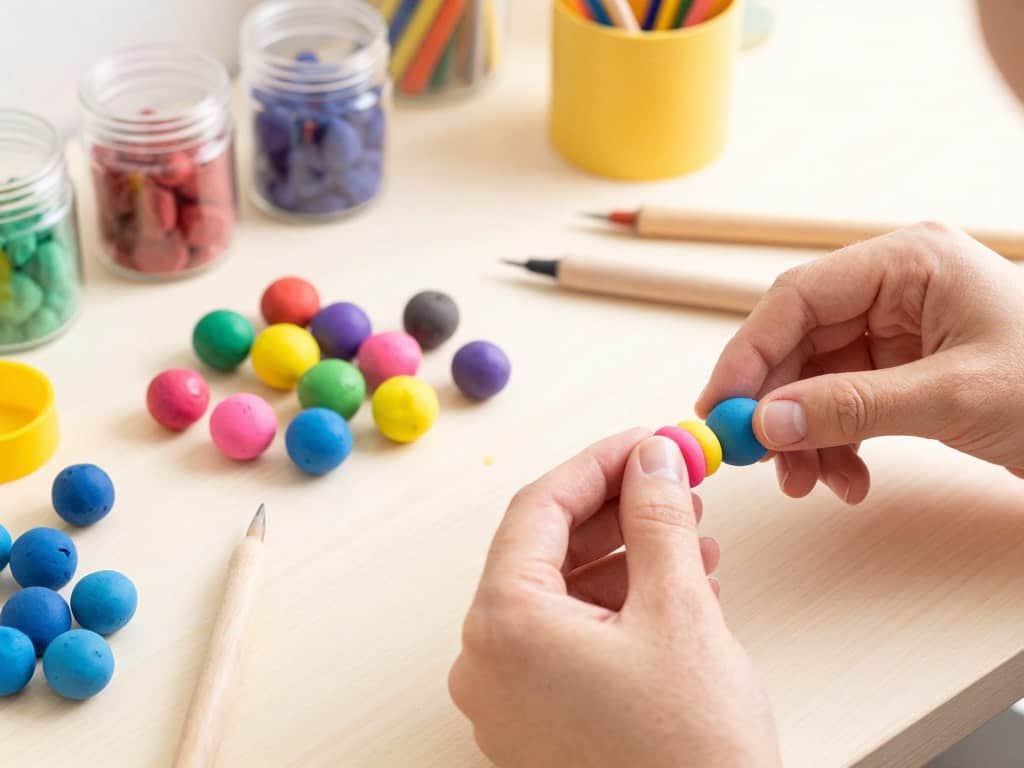 Perlen aus Knete selbst herstellen
