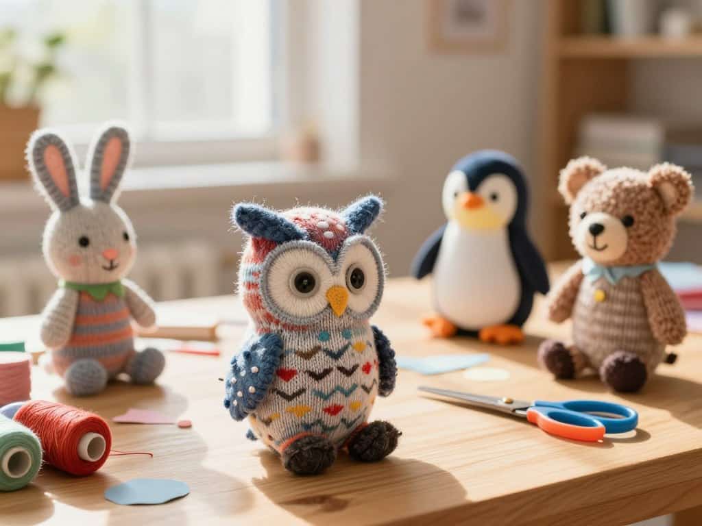 Verschiedene Sockentiere basteln
