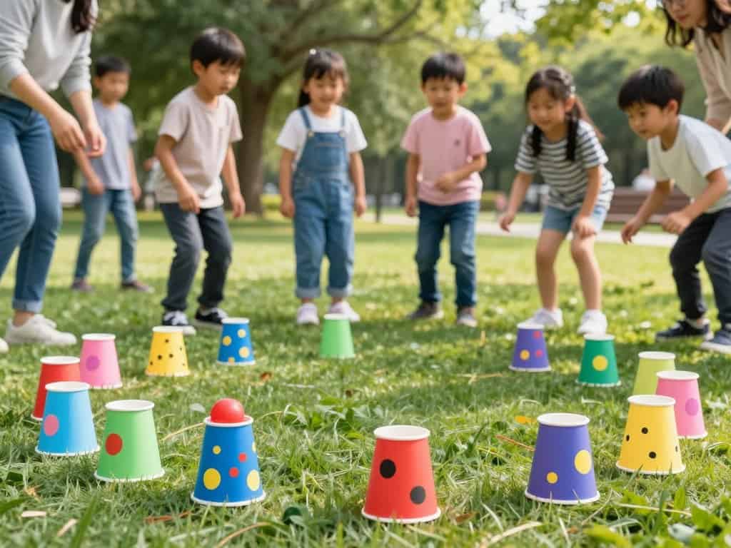 Geschicklichkeitsspiel basteln mit Fangbecher Variationen