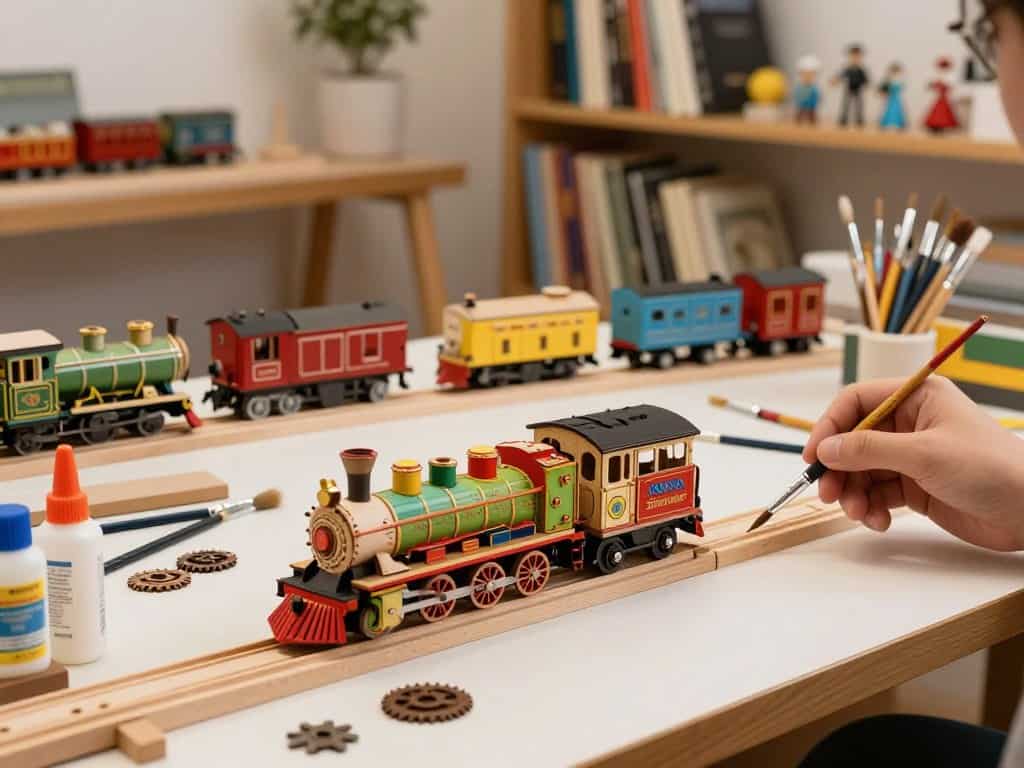 Kreative Dampflok Bastelideen für Modelleisenbahn