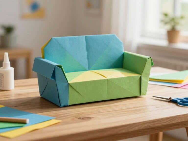 Mehr über den Artikel erfahren Sofa aus Papier basteln