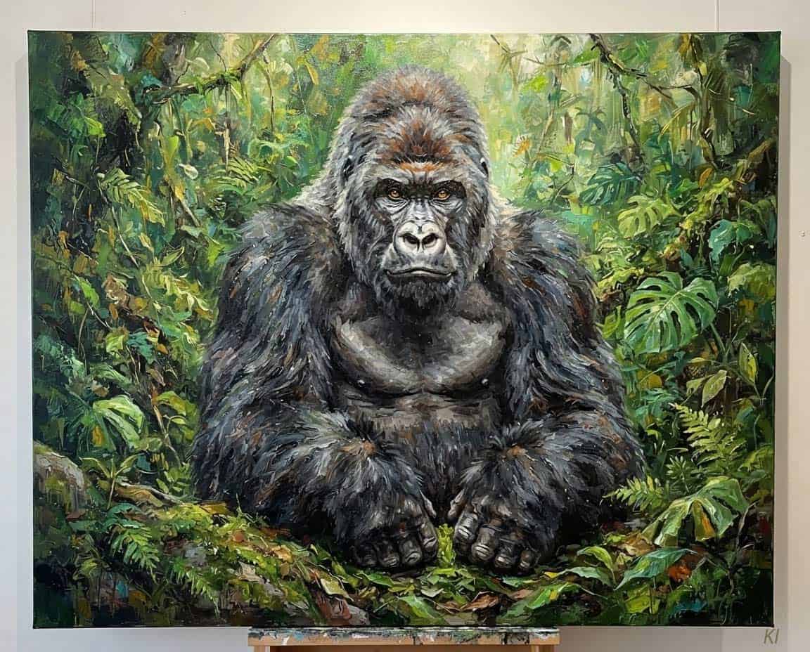 Acrylild von einem Gorilla Acrylild von einem Gorilla