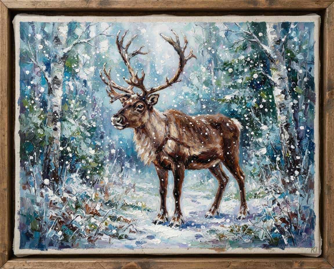 Fortgeschrittene Rentier als Bild auf Acryl Fortgeschrittene Rentier als Bild auf Acryl