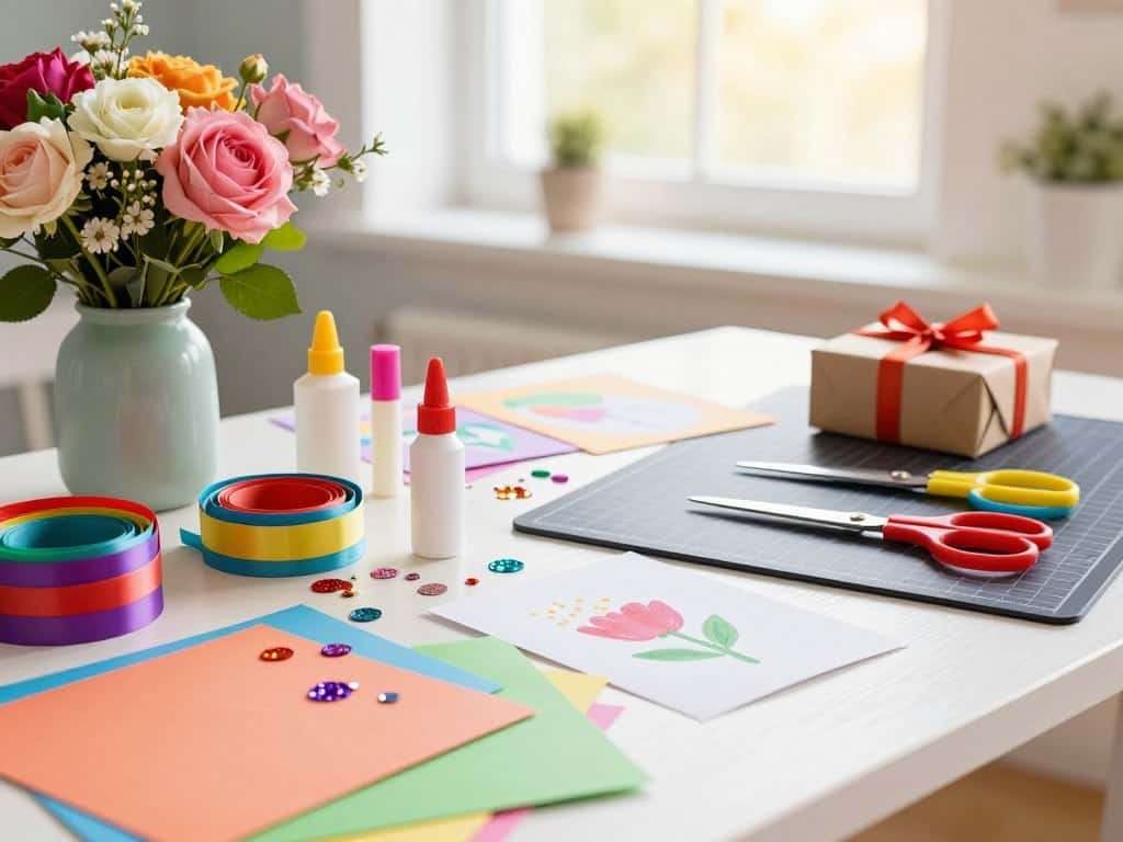 Bastelmaterialien für Muttertagsgeschenke basteln