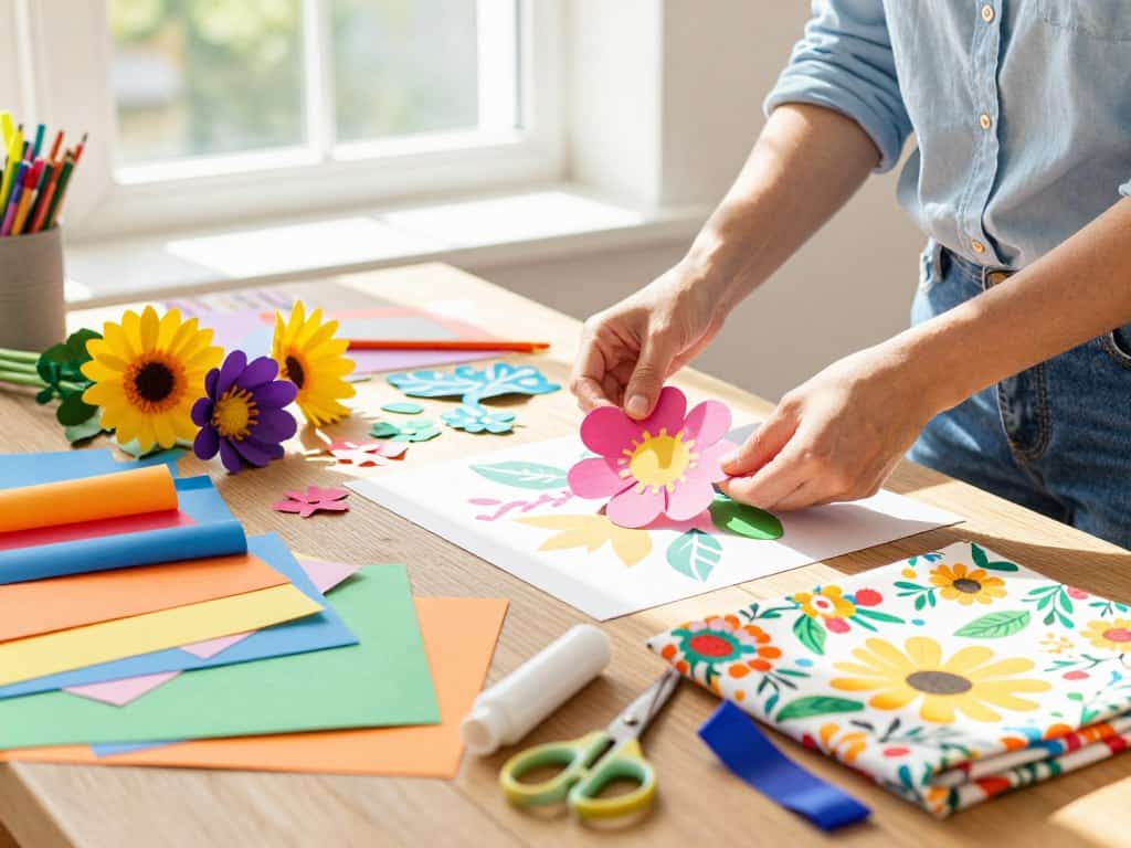 Bastelmaterialien für Sommerblumen basteln