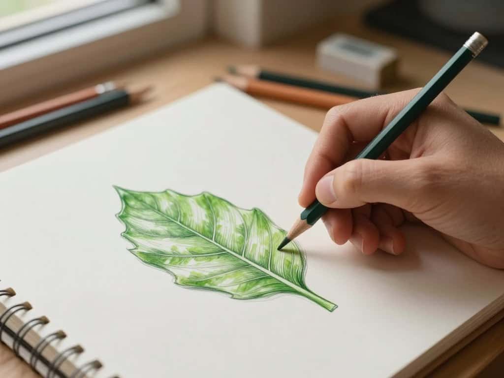 Blatt skizzieren erste Schritte Blatt skizzieren erste Schritte