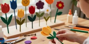 Blumen am Stiel basteln