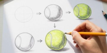 Wie zeichnet man Tennisball?