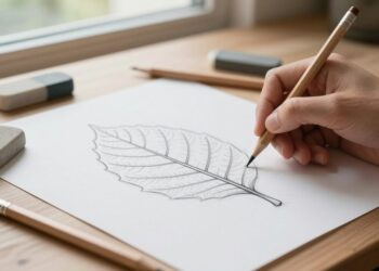 Wie zeichnet man ein Blatt?