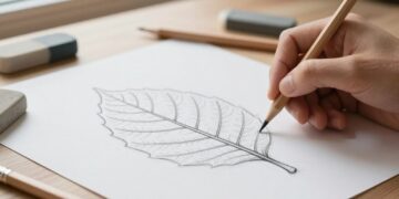 Wie zeichnet man ein Blatt?