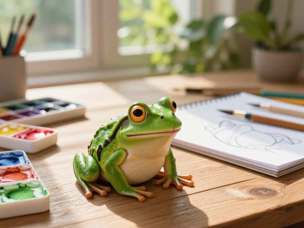 Zeichenmaterial Frosch zum Malen