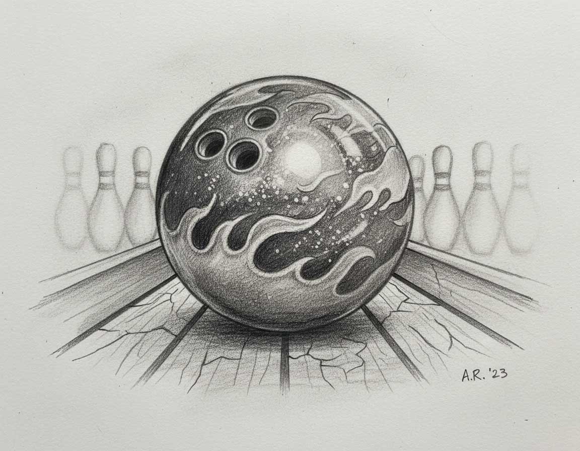 Bowlingkugeln als Motiv zeichnen Bowlingkugeln als Motiv zeichnen