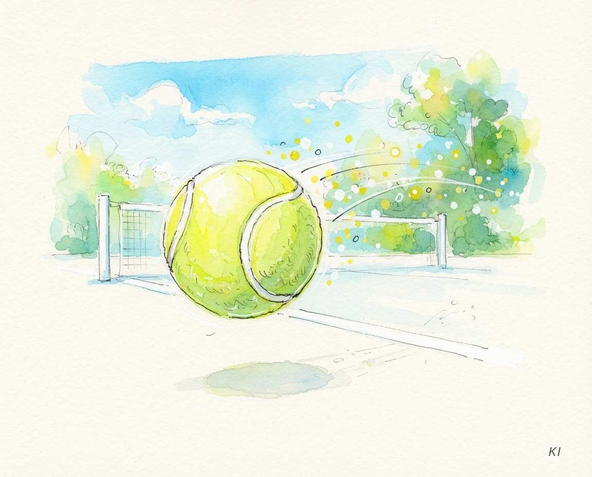 Tennisball gezeichnet Tennisball gezeichnet